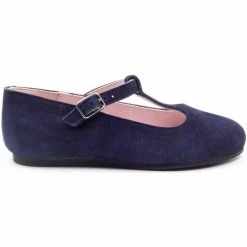 Boni & Sidonie - Ballerine fille Couleur Daim Bleu Marine