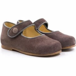 Boni & Sidonie BONI ATHÉNAÏS - Ballerines & Babies Bébé Couleur Daim Gris Souris -Boni & Sidonie || Bulle Bobble || Baerchi Soldes 15453237 500 B