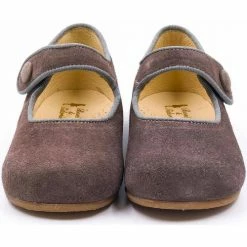 Boni & Sidonie BONI ATHÉNAÏS - Ballerines & Babies Bébé Couleur Daim Gris Souris -Boni & Sidonie || Bulle Bobble || Baerchi Soldes 15453237 500 C