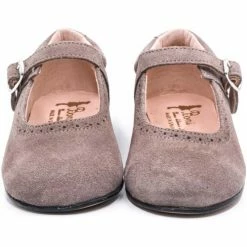 Boni & Sidonie BONI VALENTINE - Chaussures fille & Ballerines fille Couleur Daim Gris Souris -Boni & Sidonie || Bulle Bobble || Baerchi Soldes 15468485 500 C