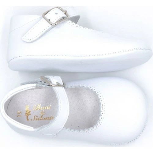 Boni & Sidonie BONI ALIX - Chausson cuir bébé Couleur Blanche 5 Boni & Sidonie BONI ALIX - Chausson cuir bébé Couleur Blanche – Image 3