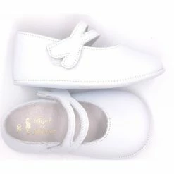 Boni & Sidonie BONI FANTASIA - Chausson cuir bébé Couleur Blanche -Boni & Sidonie || Bulle Bobble || Baerchi Soldes 18041801 500 C