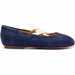 Boni & Sidonie BONI SOFIA - Ballerine fille Couleur Daim Bleu Marine