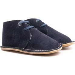 Boni & Sidonie BONI SVEN - Chausson cuir bébé Couleur Daim Bleu Marine -Boni & Sidonie || Bulle Bobble || Baerchi Soldes 21417834 500 B