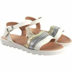 Bubble Bobble sandale fille a3271 blanc Couleur Argenté -Boni & Sidonie || Bulle Bobble || Baerchi Soldes 22364126 500 C