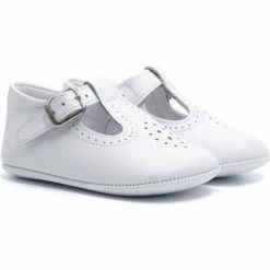 Boni & Sidonie BONI ANDREW - Chausson cuir bébé Couleur Blanche -Boni & Sidonie || Bulle Bobble || Baerchi Soldes 22960206 500 C