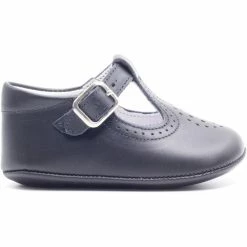 Boni & Sidonie BONI ANDREW - Chausson cuir bébé Couleur Bleu Marine