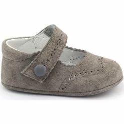 Boni & Sidonie BONI MINNIE - Chausson cuir bébé Couleur Gris