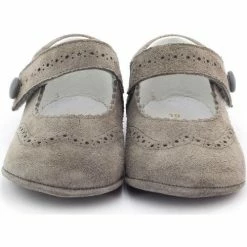 Boni & Sidonie BONI MINNIE - Chausson cuir bébé Couleur Gris -Boni & Sidonie || Bulle Bobble || Baerchi Soldes 400349 500 C