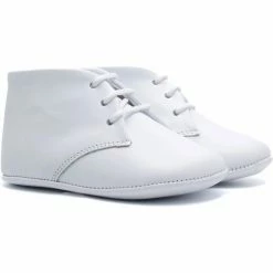 Boni & Sidonie BONI CHARLES - Chausson cuir bébé Couleur Blanche -Boni & Sidonie || Bulle Bobble || Baerchi Soldes 400358 500 C