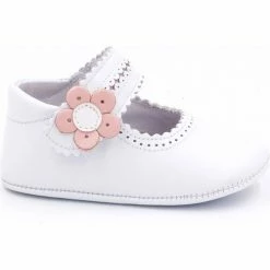 Boni & Sidonie BONI CHARLOTTE - Chausson cuir bébé Couleur Blanche