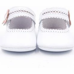 Boni & Sidonie BONI CHARLOTTE - Chausson cuir bébé Couleur Blanche -Boni & Sidonie || Bulle Bobble || Baerchi Soldes 400362 500 C