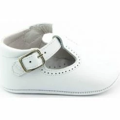 Boni & Sidonie BONI JOHAN - Chausson cuir bébé Couleur Blanche