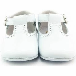 Boni & Sidonie BONI JOHAN - Chausson cuir bébé Couleur Blanche -Boni & Sidonie || Bulle Bobble || Baerchi Soldes 400365 500 C