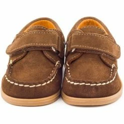 Boni & Sidonie BONI MINI BOAT - Mocassin bebe Couleur Daim Marron -Boni & Sidonie || Bulle Bobble || Baerchi Soldes 5537345 500 C